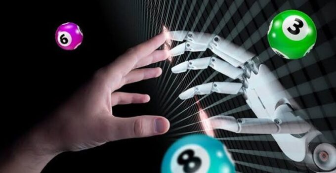 human and AI hand